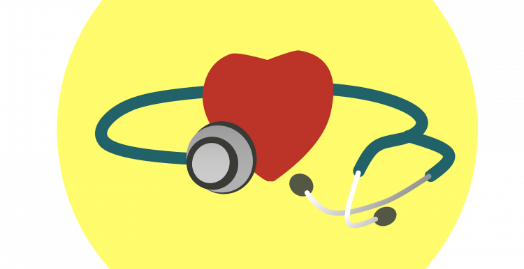 Graphic of a heart and a stethoscope