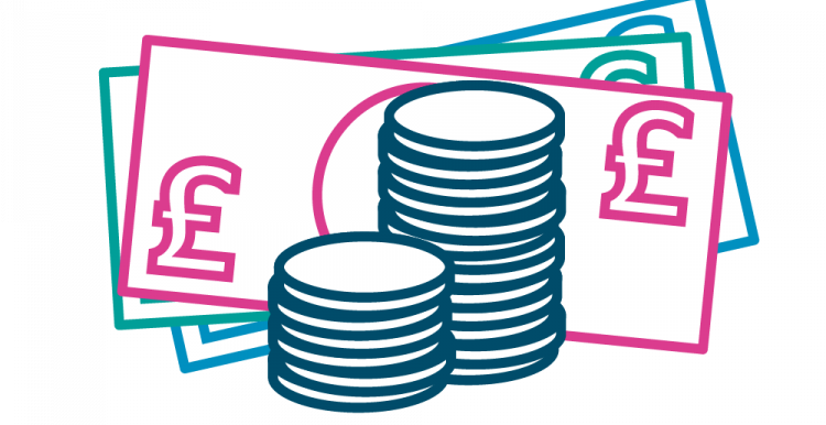 Infograhic of coins and bank notes